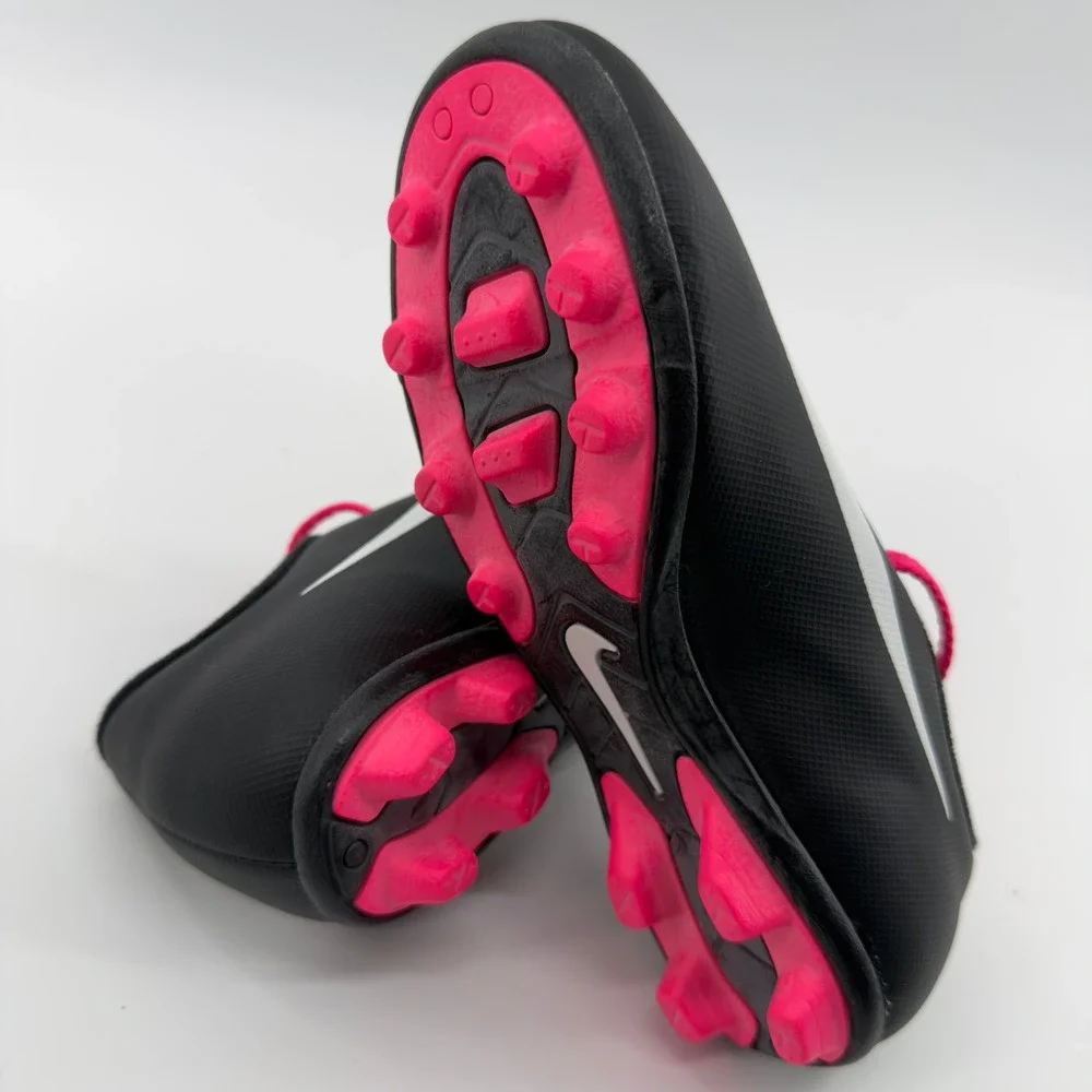 Nike Mercurial Vortex II FG-R Kids Soccer Cleats Black Pink Size 1Y